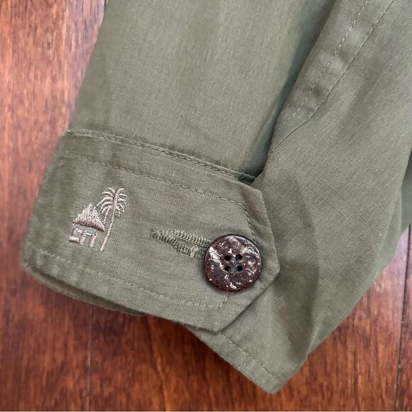 Caribbean Joe Men's Olive Green Spring Weight Jacket, Super Soft Fabric, Size Lg - Picture 13 of 16